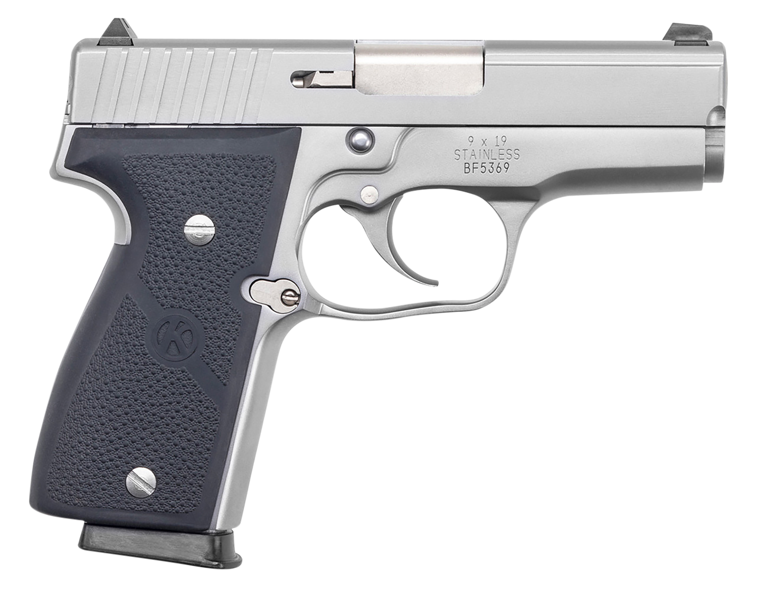 Kahr K9 Standard Pistol K9093, 9mm, 3.5 in, Synthetic Grip, Stainless Finish, 7 Rd