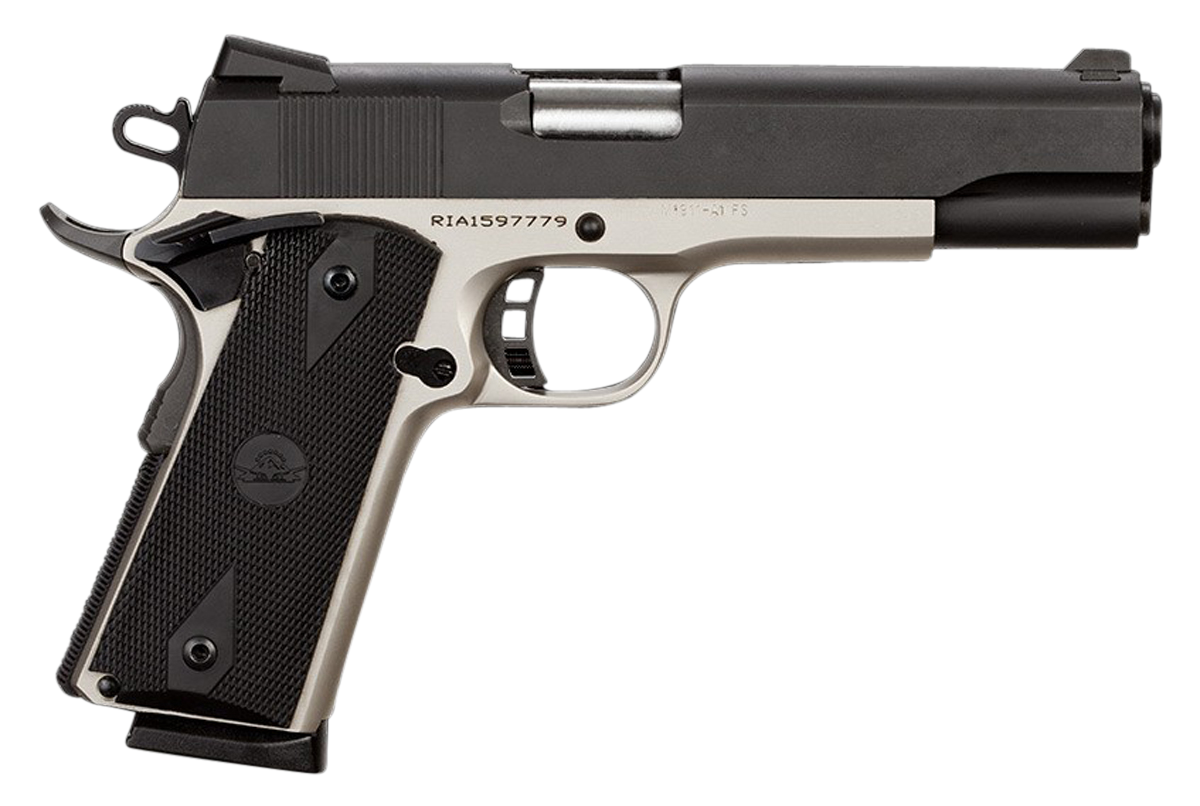 Rock Island Armory TAC 1911 Semi-Auto Pistol 51447, 45 ACP, 5 in, Polymer Grips, Two-Tone Finish, 8 Rd