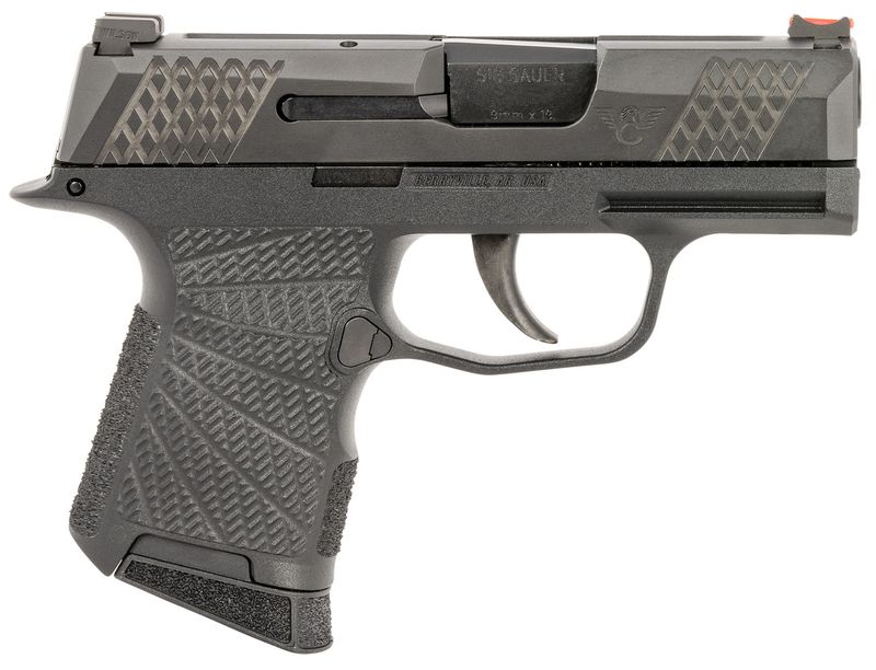 Wilson Combat P365 Pistol SIGWCP3659B, 9mm Luger, 3.10in, Sunburst Grips, Black Finish, 10 Rds