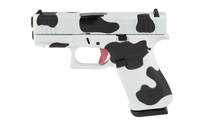 Glock G43X Pistol UX4350204FRNMOO, 9mm Luger, 3.41in, Textured Polymer, Cow Print Cerakote Finish, 10 Rds