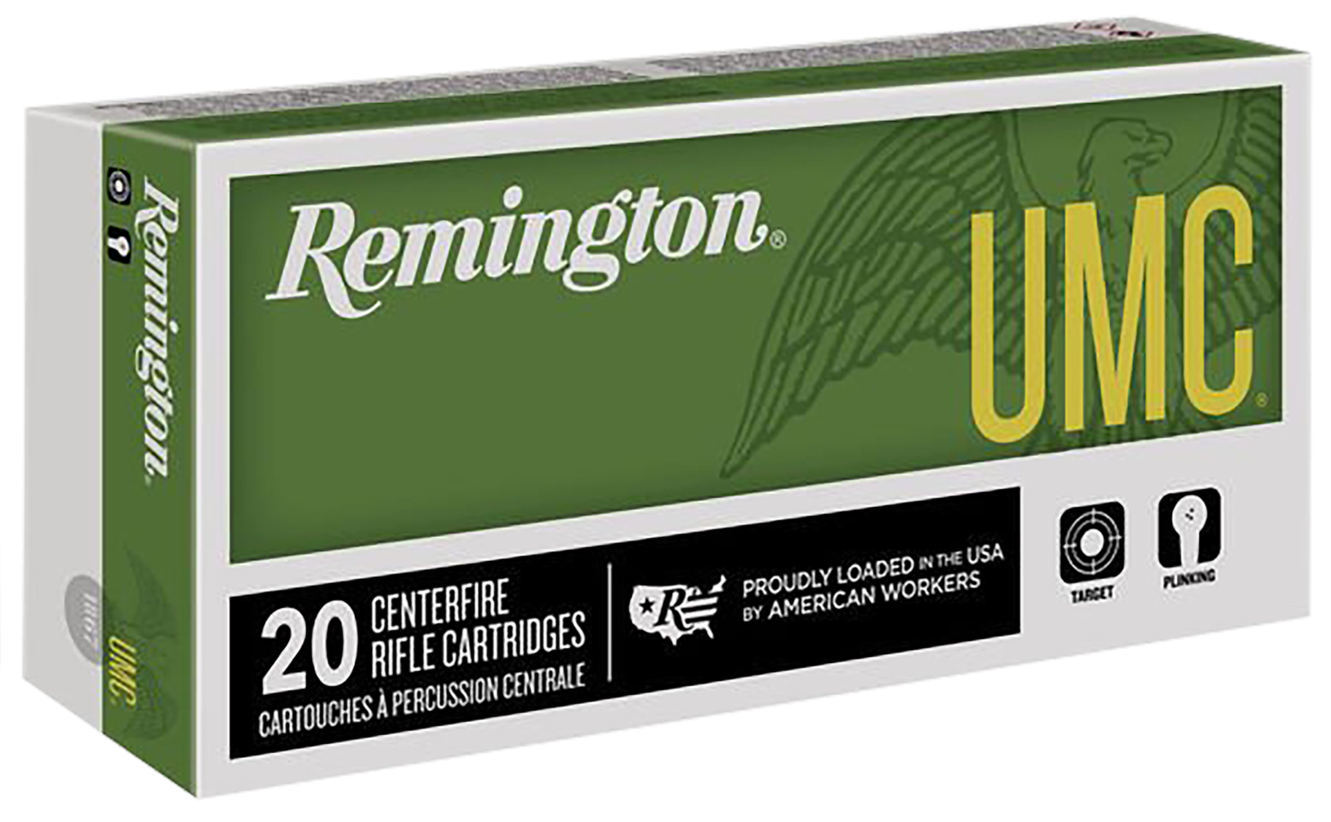 Remington UMC Rifle Ammunition L22504, 22-250 Remington, Jacketed Hollow Point (JHP), 50 GR, 3820 fps, 20 Rd/bx