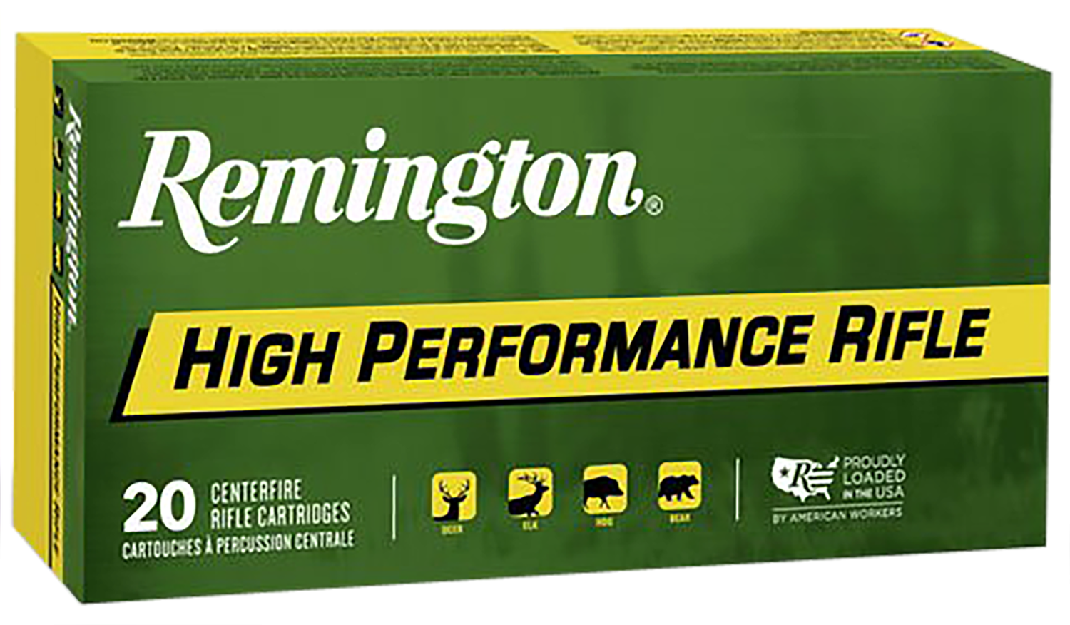 Remington Rifle Ammuntion R22501, 22-250 Remington, Pointed Soft Point (SP), 55 GR, 3680 fps, 20 Rd/bx