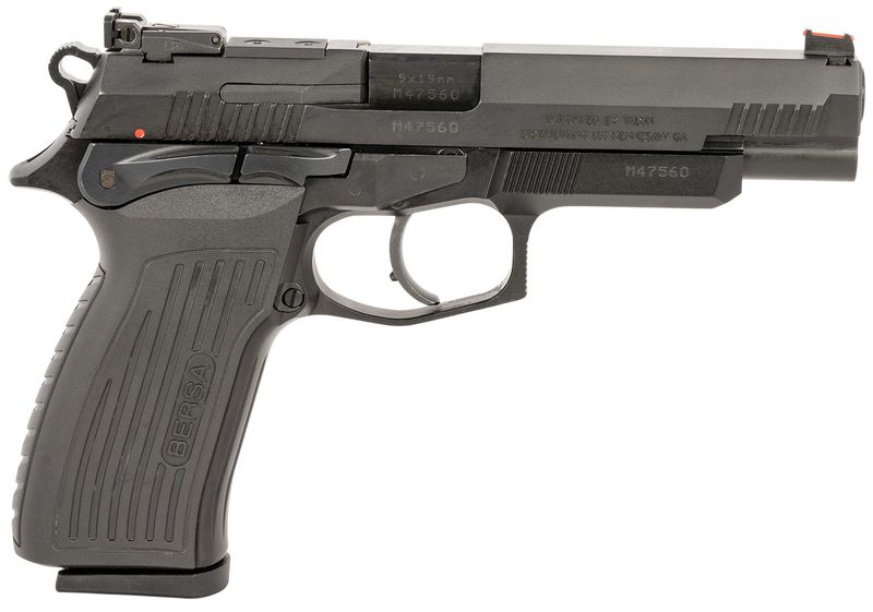 Bersa TPR XT Pistol TPR9XT, 9mm Luger, 4.96in, Black Polymer, Matte Black Finish, 17 Rds