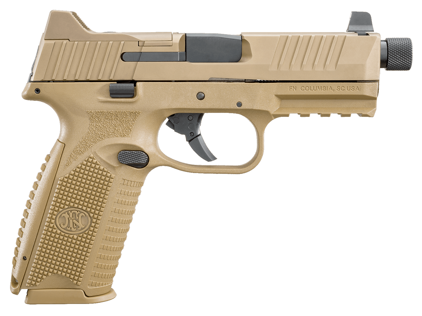 FN Herstal 509 Tactical Pistol 66100383, 9mm, 4 in, FDE Polymer Grip, No Manual Safety, FDE Finish, 10 Rd