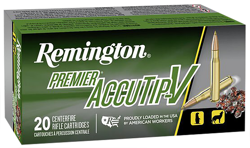 Remington Premier Accutip Rifle Ammunition PRA221FB, 221 Remington Fireball, Accutip-V Boat Tail, 50 GR, 2995 fps, 20 Rd/bx
