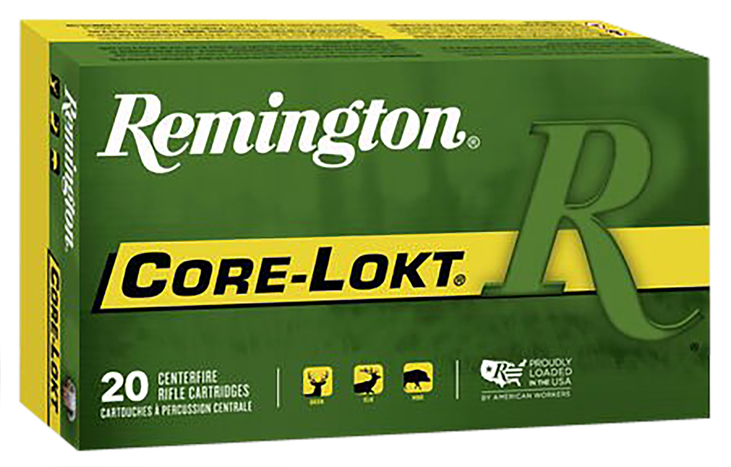 Remington Rifle Ammuntion R30061, 30-06 Springfield, Pointed Soft Point (SP), 125 GR, 3140 fps, 20 Rd/bx