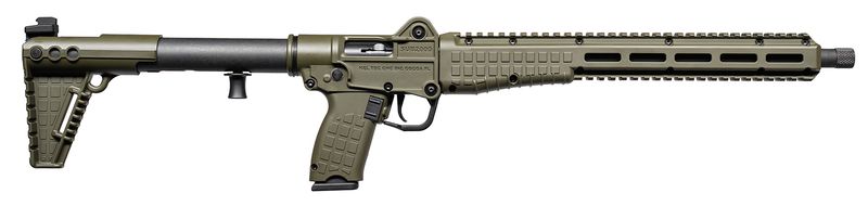 Kel-Tec SUB-2000 Gen 3 Semi-Auto Rifle SUB2K10GLKGRN, 10mm, 16.15", Folding Stock, OD Green Finish, 15 Rd