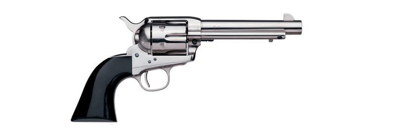 Uberti 1873 Cattleman Desperado Revolver 356131, 45 Colt, 5.5", Polished Nickel , Buffalo Horn Style Grip