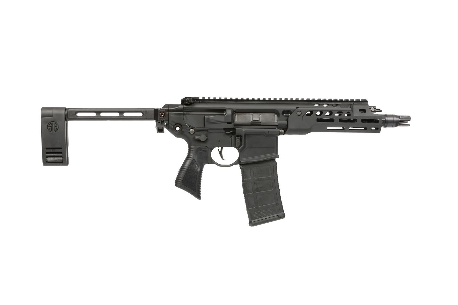 Sig Sauer MCX Rattler LT Pistol Pistol PMCX-556N-7B-LT-PCB, 223 Rem, 7.75in, Folding Pistol Brace Grips, 30 Rds