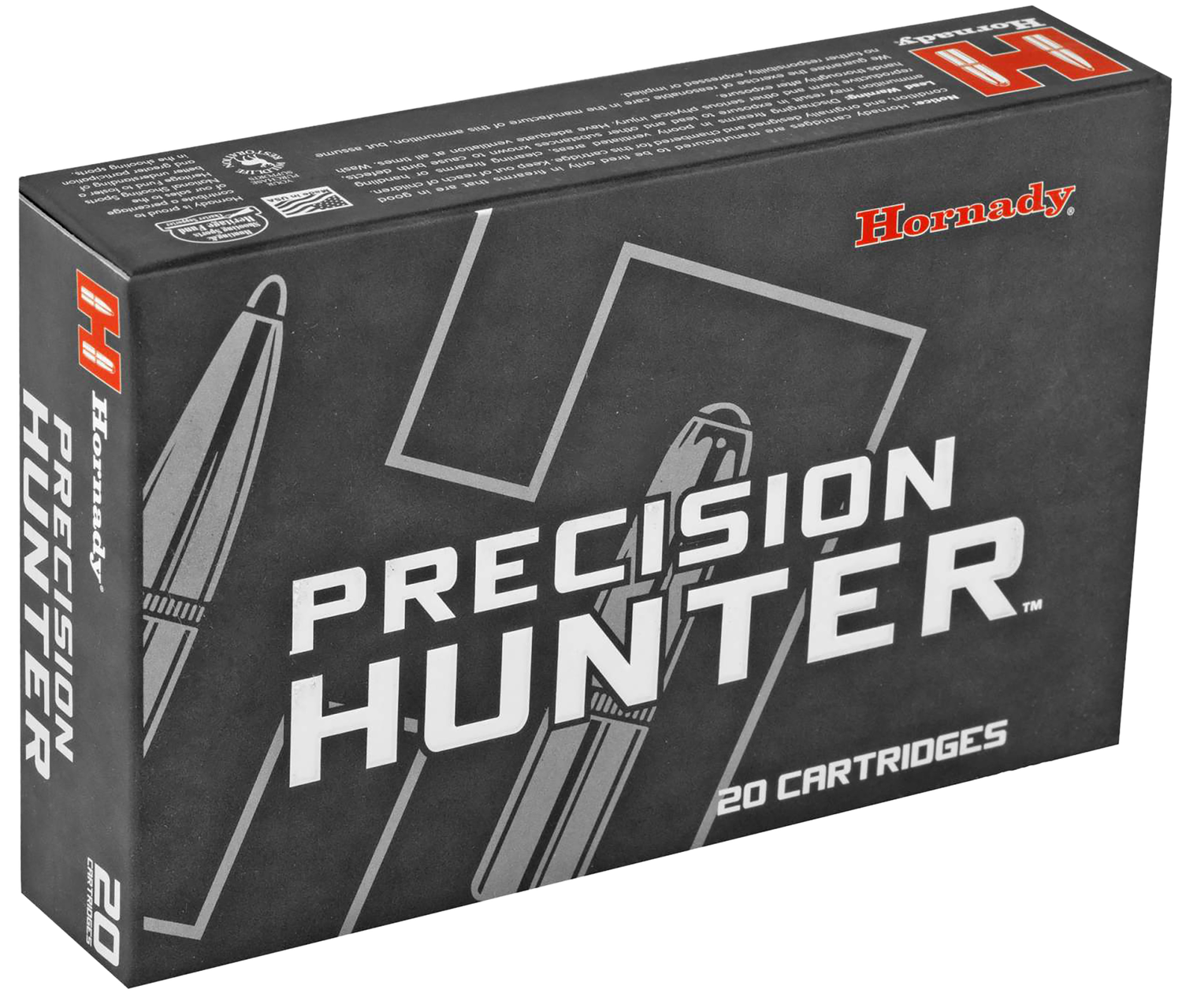 Hornady Precision Hunter Rifle Ammunition 8143, 25-06 Remington, ELD-X, 110 GR, 3140 fps, 20 Rd/bx
