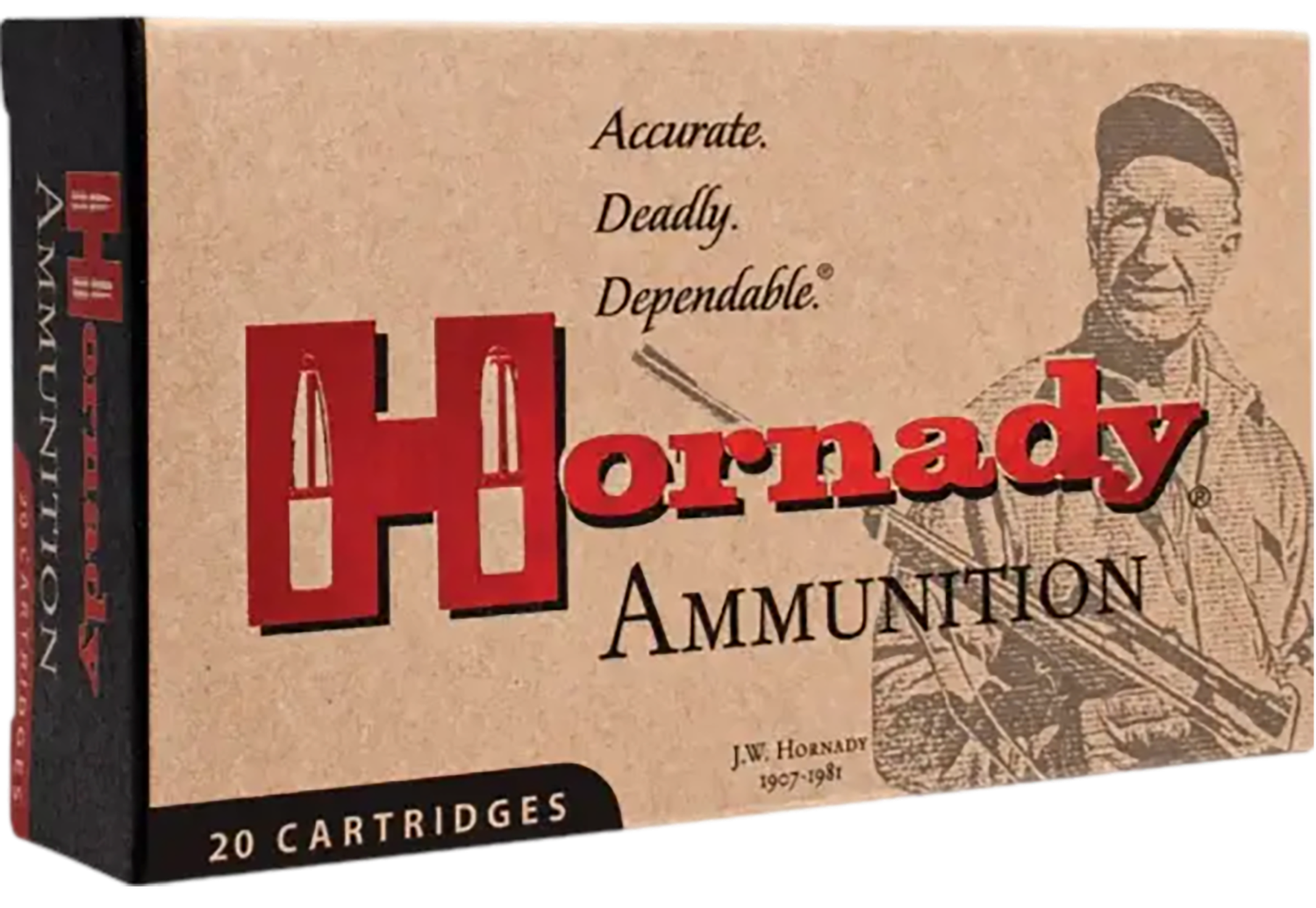 Hornady Match Rifle Ammunition 91318, 358 Winchester, Soft Point (SP), 200 GR, 2475 fps, 20 Rd/bx