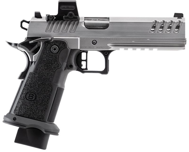 Bersa M2XI Optic Ready Pistol M2XIO5SSFN, 9mm Luger, 5in, Black Polymer, Brushed Stainless Finish, 18 Rds