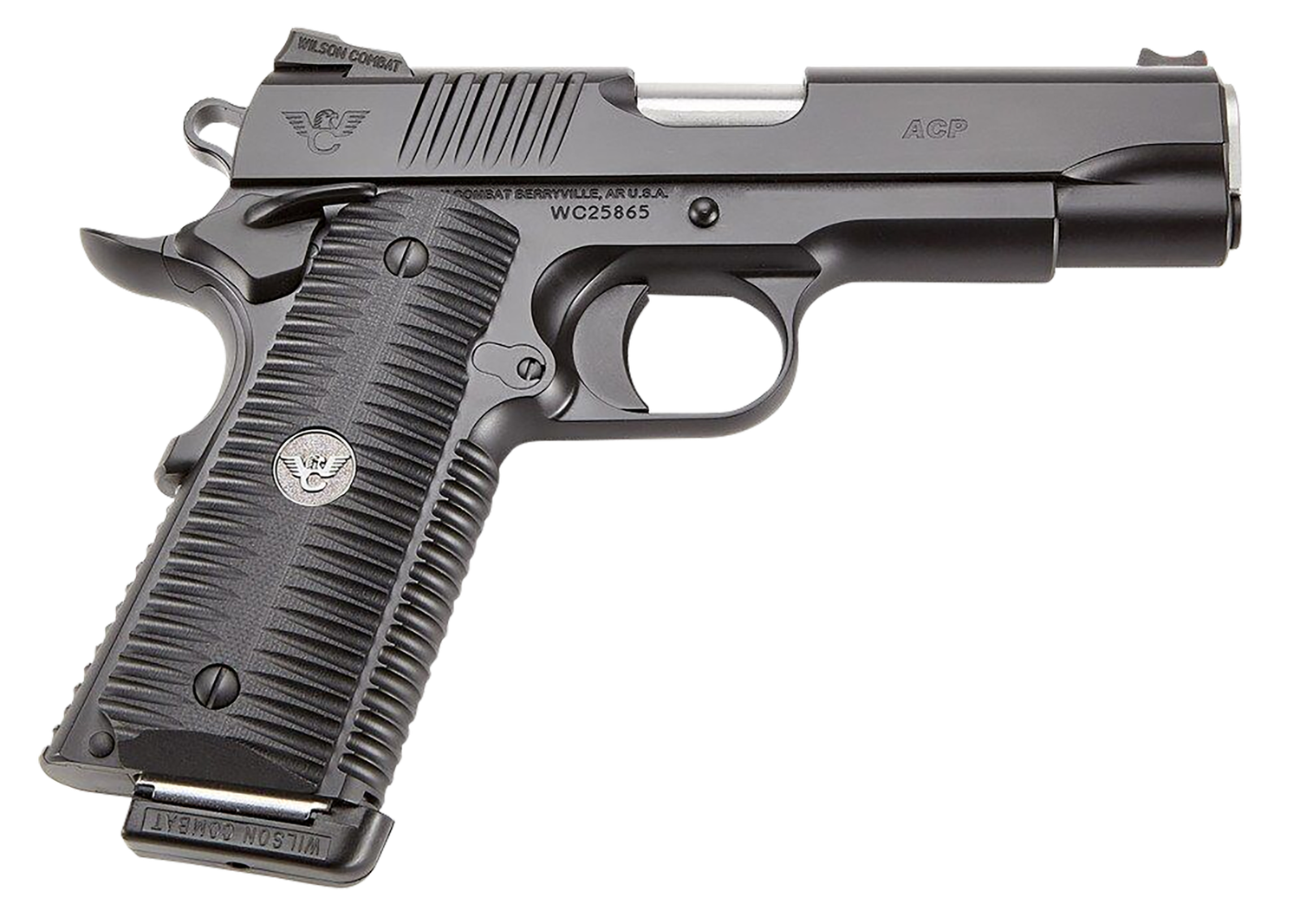 Wilson Combat ACP Full-Size Pistol ACPFS9A, 9mm Luger, 5in, Black G10 Eagle Claw, Black Armor-Tuff Finish, 10 Rds