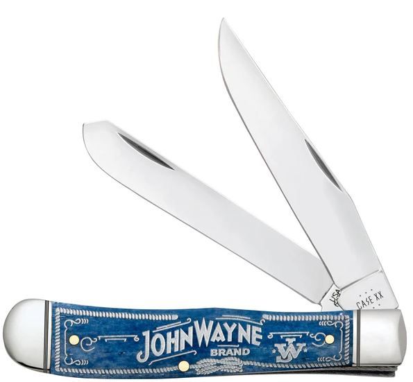Case John Wayne Embellished Smooth Navy Blue Bone Trapper, 10719