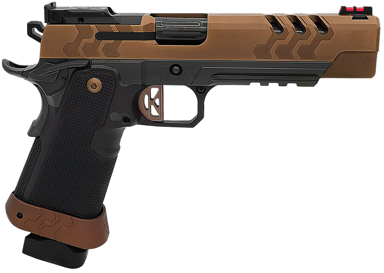 Kimber 2K11 Target Double Stack 1911 Pistol, 3500052, 45 ACP, 5", Aluminum Grips, Coyote DLC Slide, Polished PVD Barrel, Optic Ready, 13+1