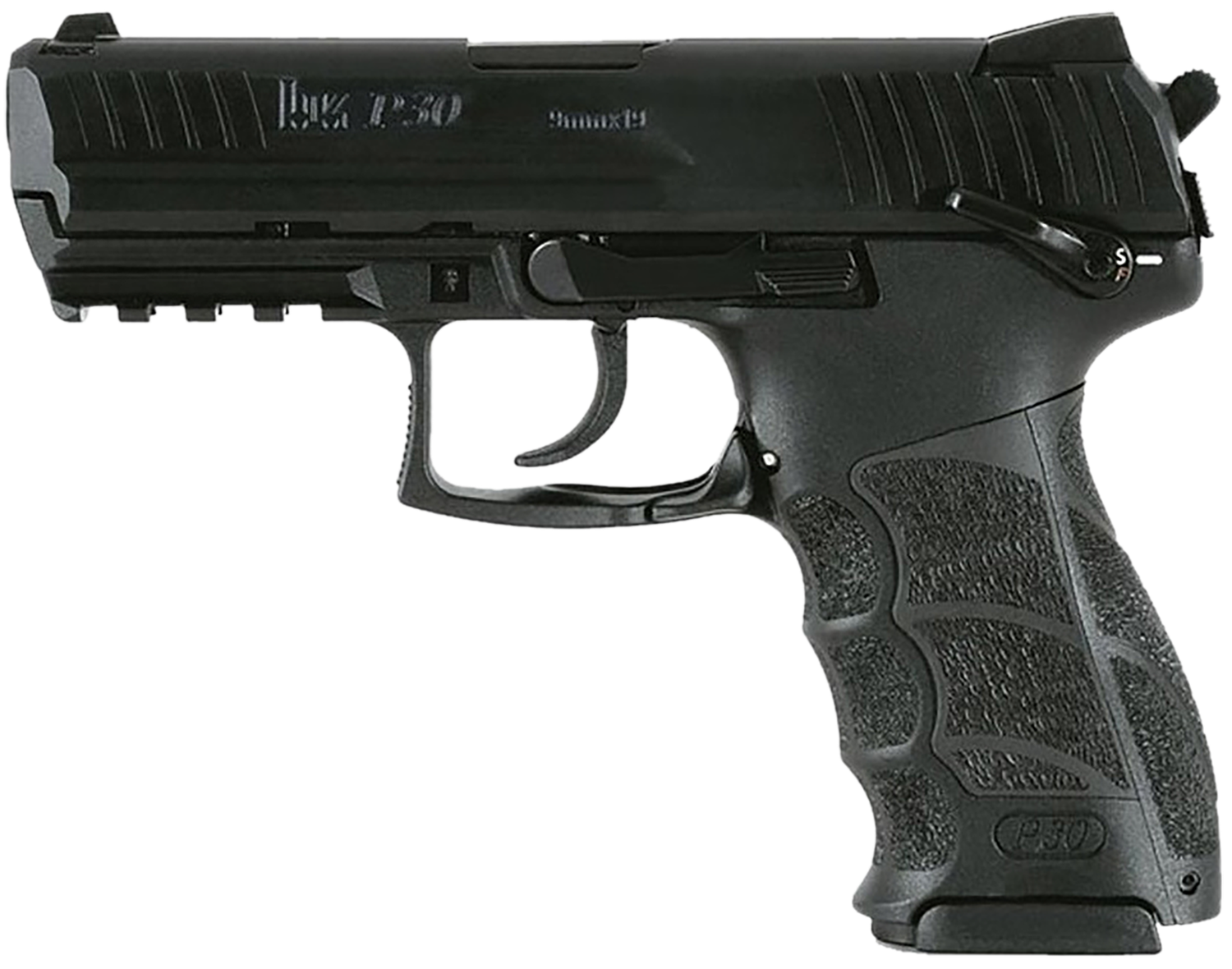 Heckler & Koch P30 V3 Pistol 81001104, 9mm Luger, 3.85in, Interchangeable Backstrap, Black Finish, 10 Rds