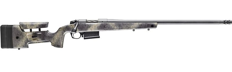 Bergara B-14 HMR Wilderness Bolt Action Rifle B14LM357, 7mm Rem Mag, 24", Woodland Camo Stock, Blued Finish, 5