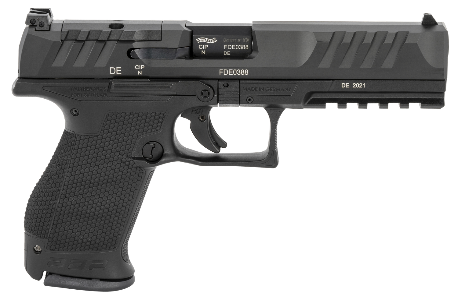 Walther PDP Pistol 2858169, 9mm Luger, 5", Performance Duty Textured Poly. Grips, Black Finish, 10 Rds