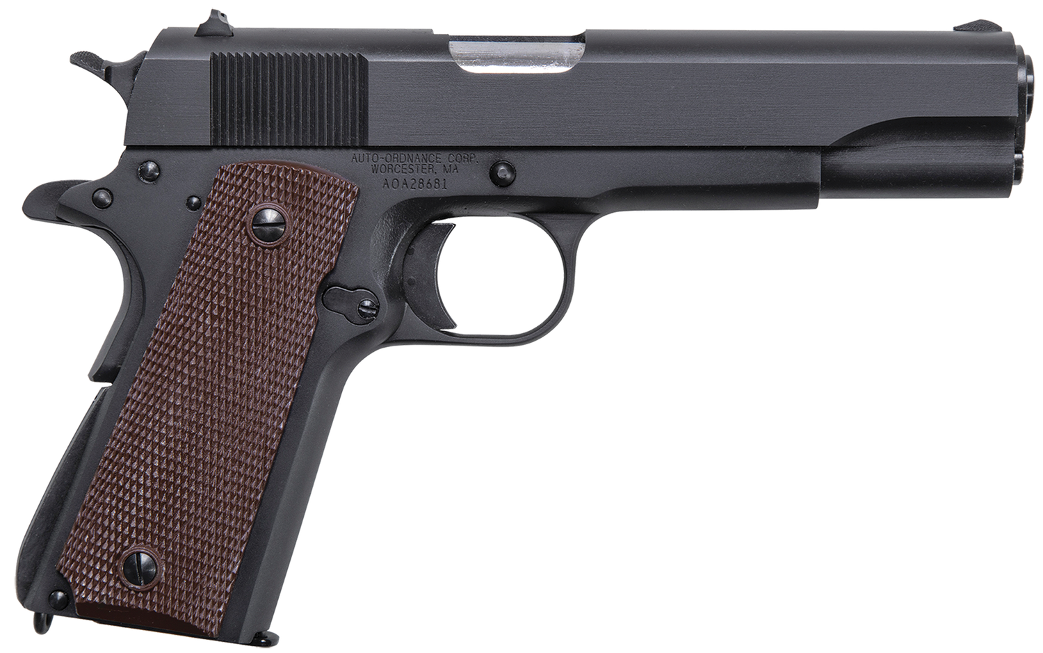 Kahr 1911 Pistol 1911BKO, 45 ACP, 5", Brown Polymer Grips, Black Finish, 7 Rds