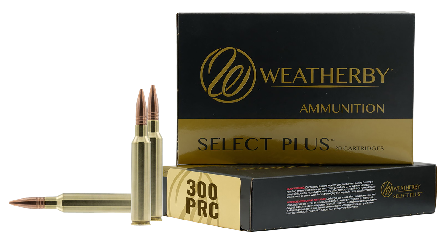 Weatherby Select Plus Rifle Ammunition R300P205EH, 300 PRC, Berger Elite Hunter, 205 gr, 20 Rd/Bx