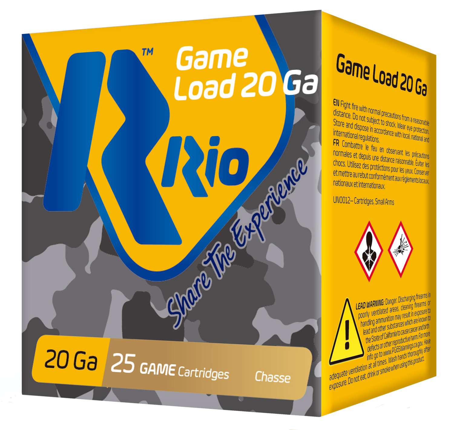 Rio Sub Gauge Field Loads RC208, 20 Gauge, 2-3/4", 1oz, 1250 fps, #8 Shot, 25 Rd/bx