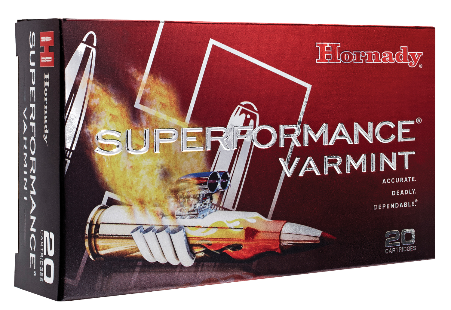 Hornady Varmint Express Rifle Ammunition 83204, 204 Ruger, V-Max, 32 GR, 4225 fps, 20 Rd/bx