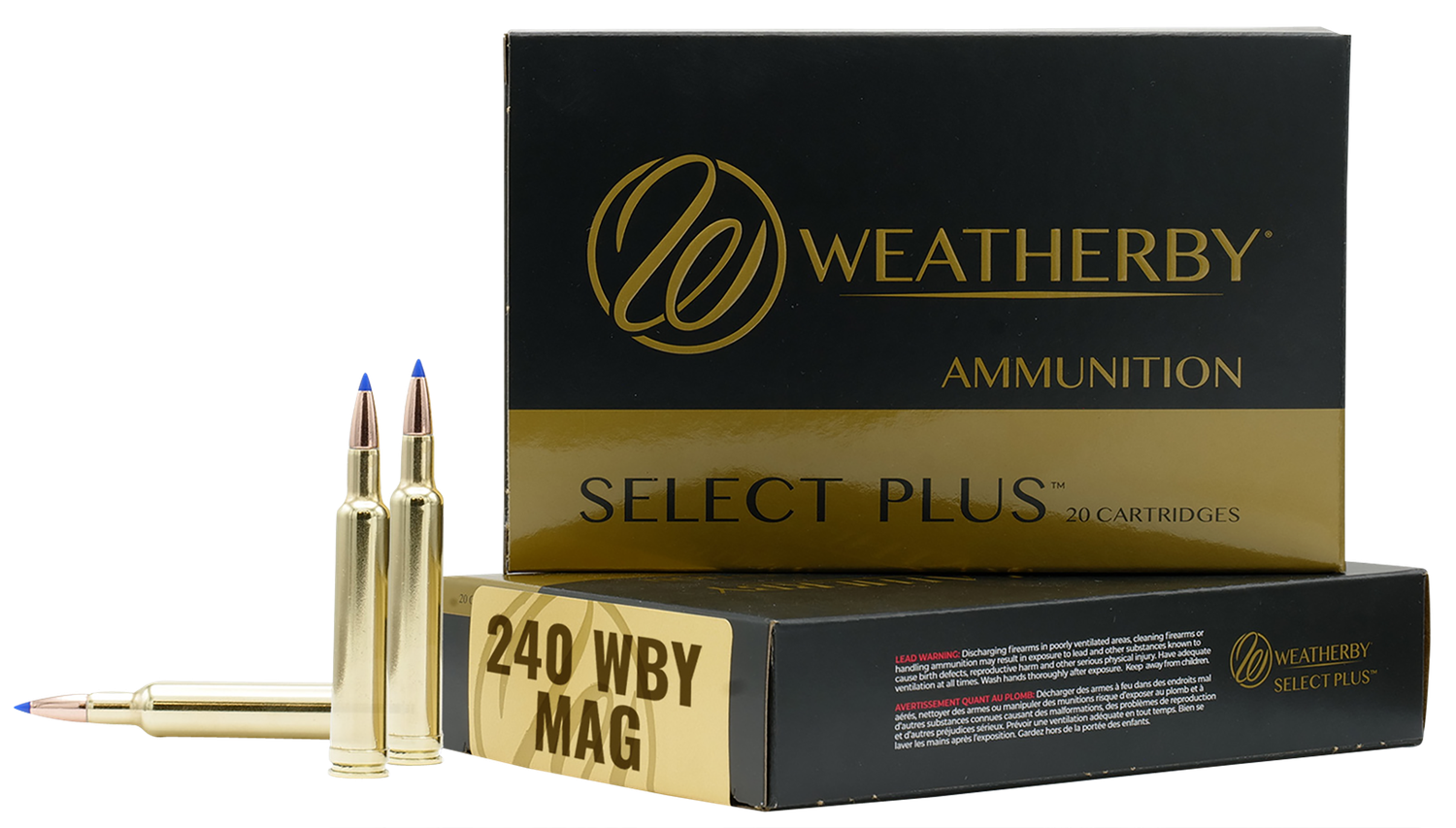 Weatherby Rifle Ammunition B24080TTSX, 240 Weatherby Mag, Barnes Tipped TSX, 80 GR, 3500 fps, 20 Rd/Bx