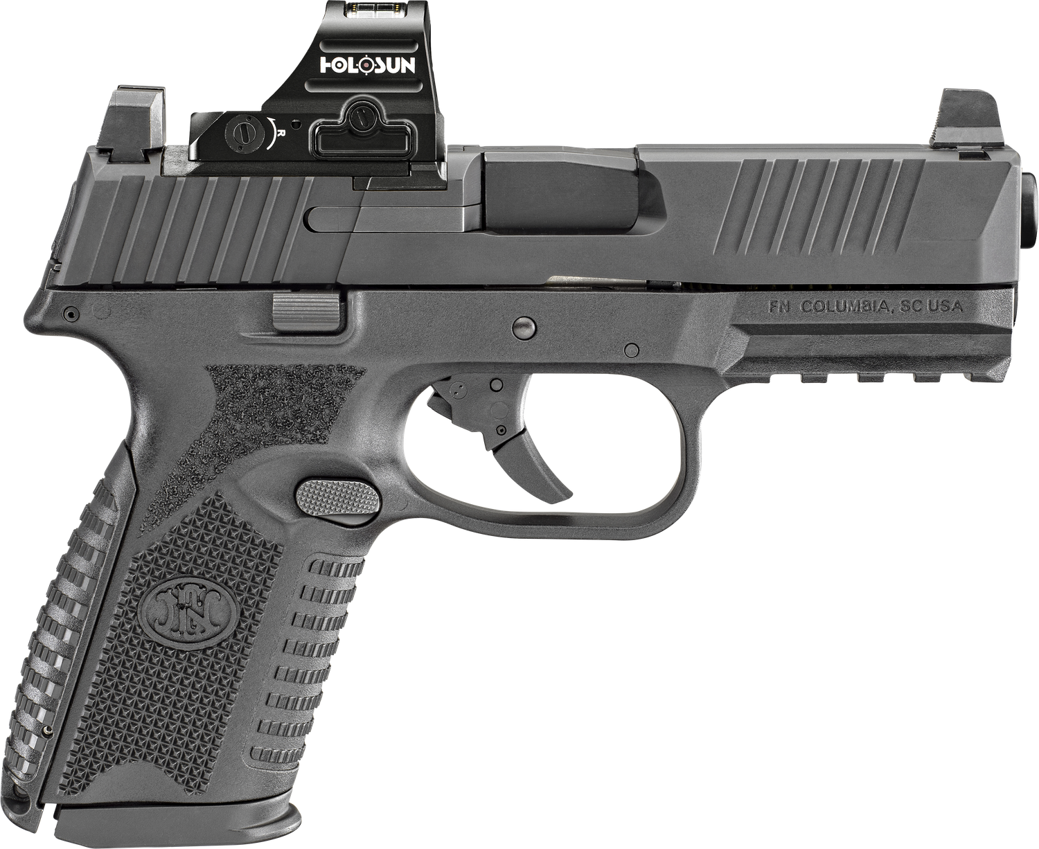 FN Herstal 509M MRD w/Optic Optic Ready Pistol 66101931, 9mm Luger, 4in, Black Interchangeable Backstrap, Matte Black Finish, 10 Rds