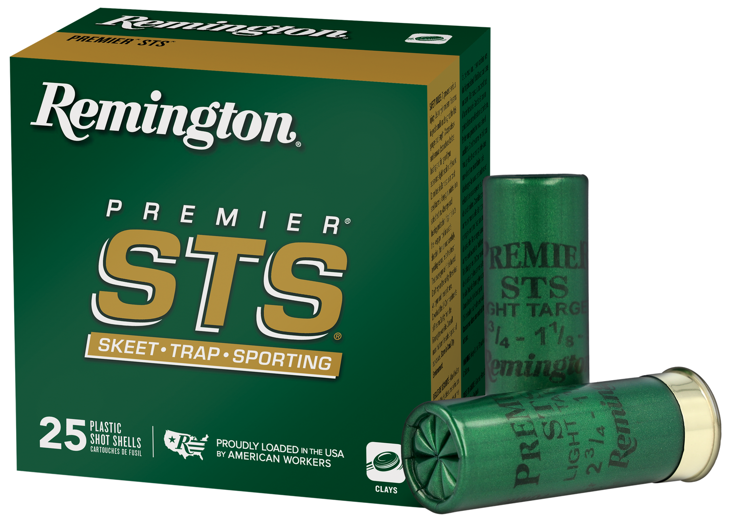 Remington Premier STS Target Loads STS12NH7, 12 Gauge, 2-3/4", 1-1/8 oz, 1235 fps, #7.5 Lead Shot, 25 Rds/Bx