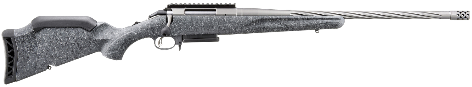 Ruger American II Rifle 46903, 7MM-08 Rem, 20 in Threaded, Gray Splatter Gen II American Stock, Gun Metal Gray Cerakote