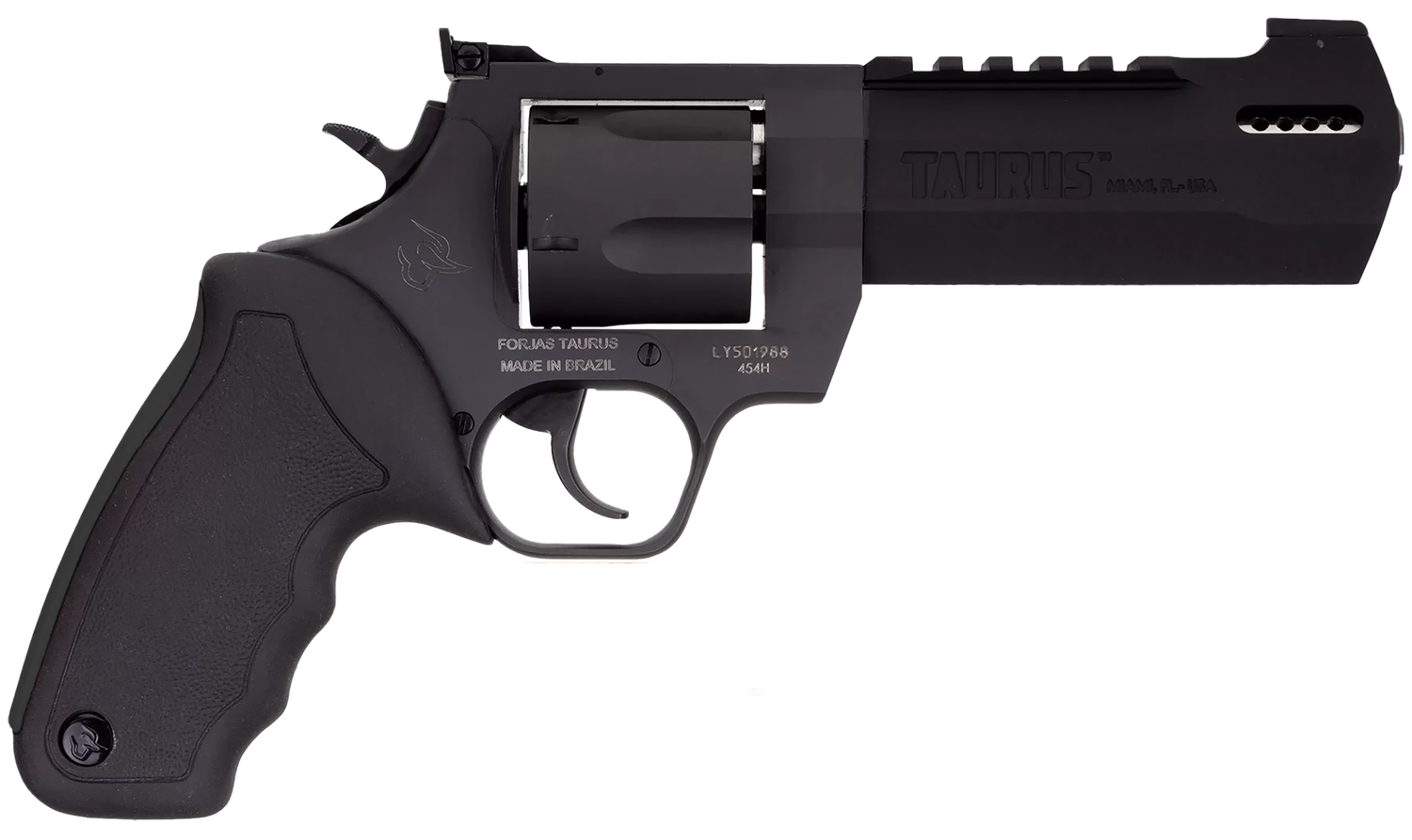 Taurus Raging Hunter Revolver 2440051RH, 44 Rem Mag, 5.12", Black Rubber Grip, Matte Black Finish, 6 Rd