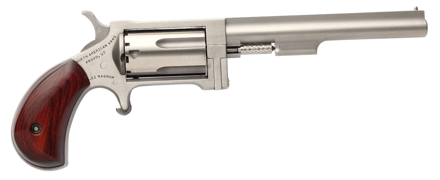 North American Sidewinder SW4, 22 Magnum (WMR), 4", Birdshead Grip, Stainless Finish, 5 Rd