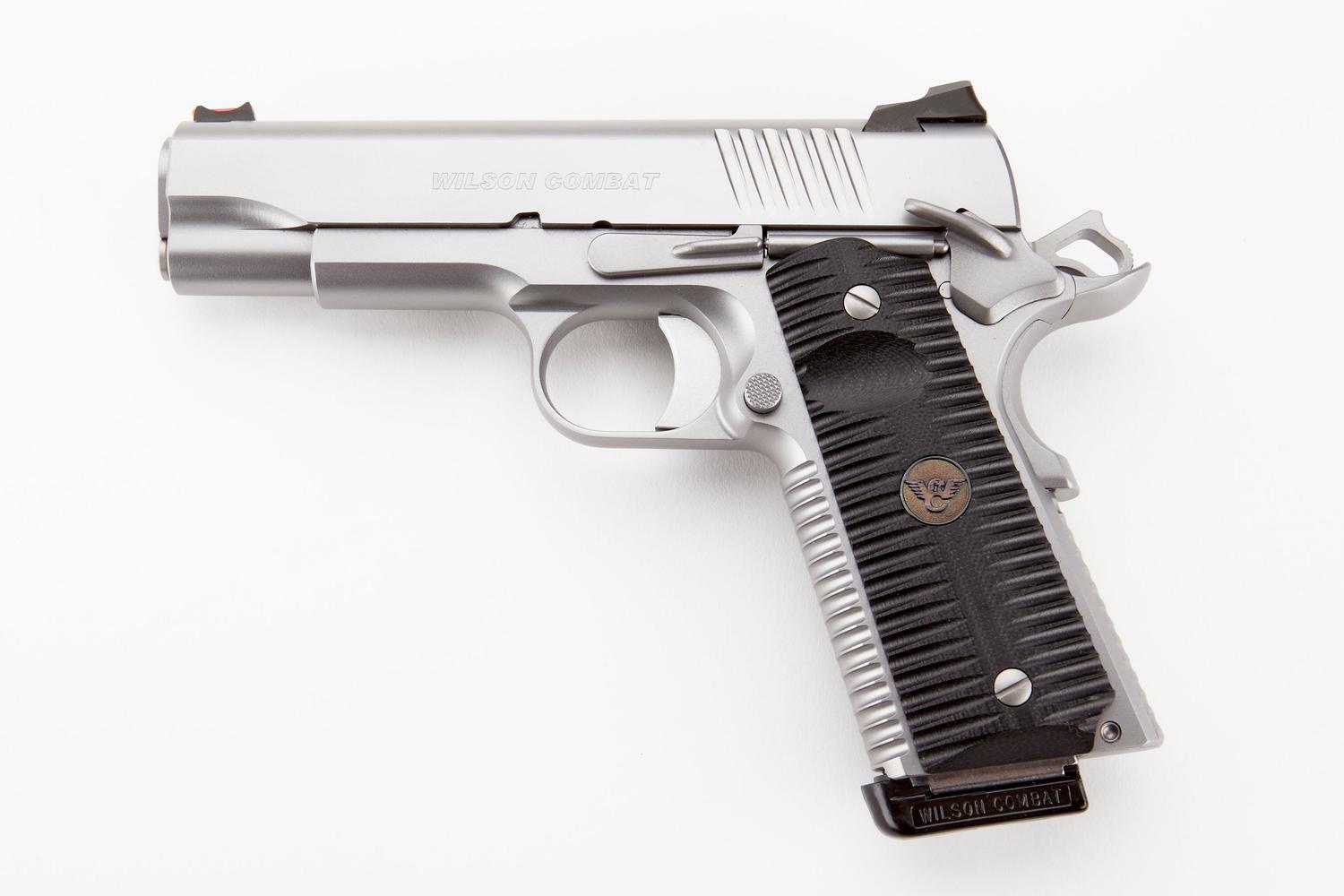 Wilson Combat ACP Commander Pistol ACP-COM-45A-SS, 45 ACP, 4.25in, Eagle Claw Grips, Bead-Blasted Stainless, 8 Rds