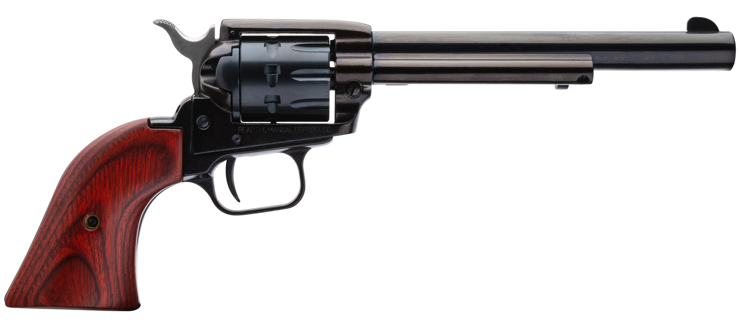 Heritage Rough Rider Combo Revolver RR22999MB6, 22 Long Rifle/22 Magnum, 6.5 in, Cocobolo Wood Grip, Blue Finish, 9 Rd