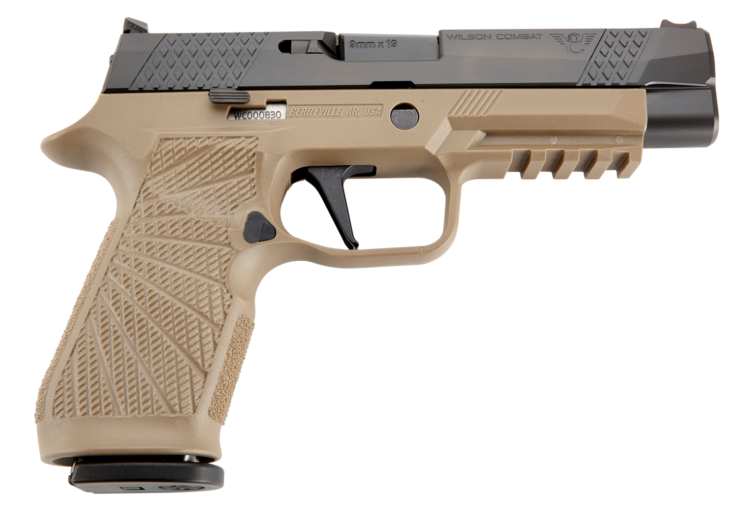 Wilson Combat P320 Pistol SIGWCP320F9TATC, 9mm Luger, 4.70in, Tan Polymer, Tan Finish, 17 Rds