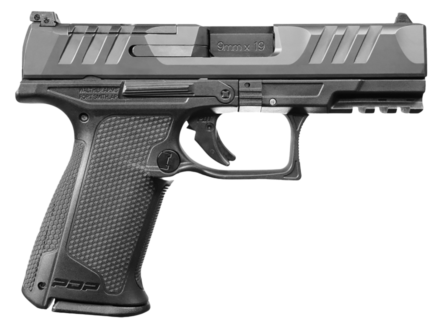 Walther PDP F-Series Pistol 2842734, 9mm Luger, 4", Optic Ready, Textured Polymer Grips, Black Finish, 15 Rds