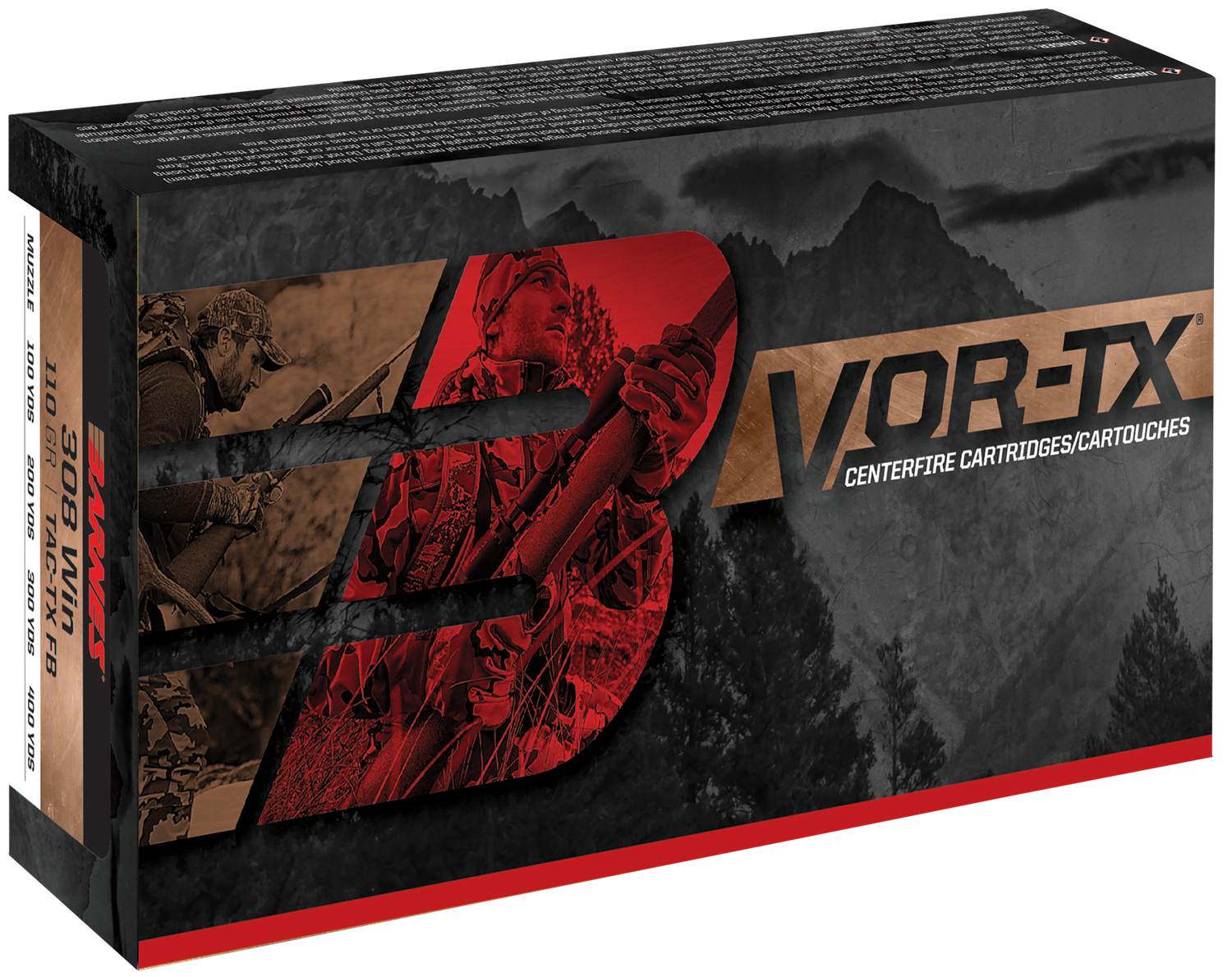 Barnes Vor-TX Rifle Ammunition 21581, 35 Whelen, Barnes Tipped Triple Shock X-Bullet, 180 GR, 2900 fps, 20 Rd/bx