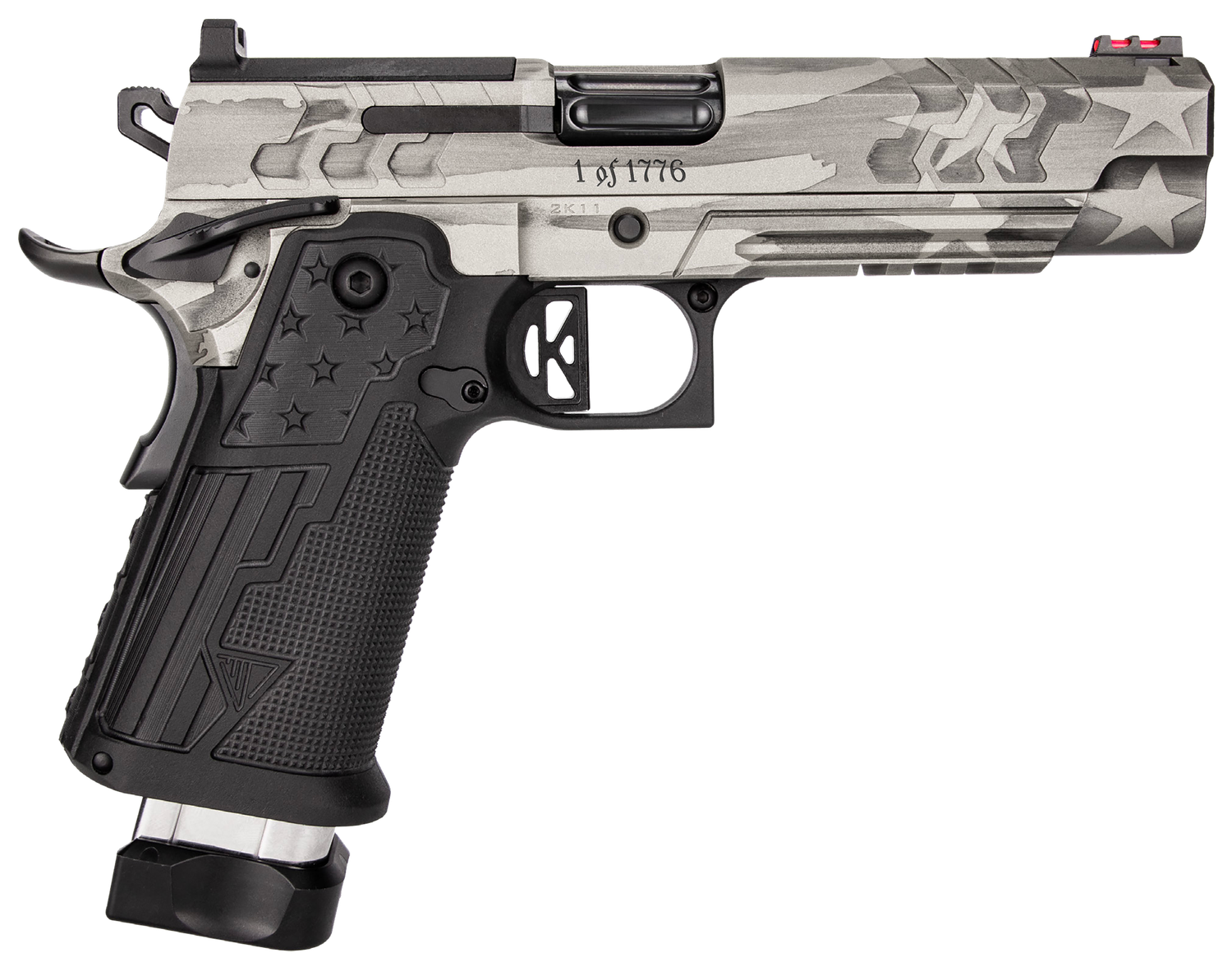 Kimber 2K11 Independence Limited Edition Double Stack 1911 Pistol, 3500068, 45 ACP, 5", Kevlar Carbon Fiber Grips, Flag Cerakote Slide, Optic Ready, 13+1