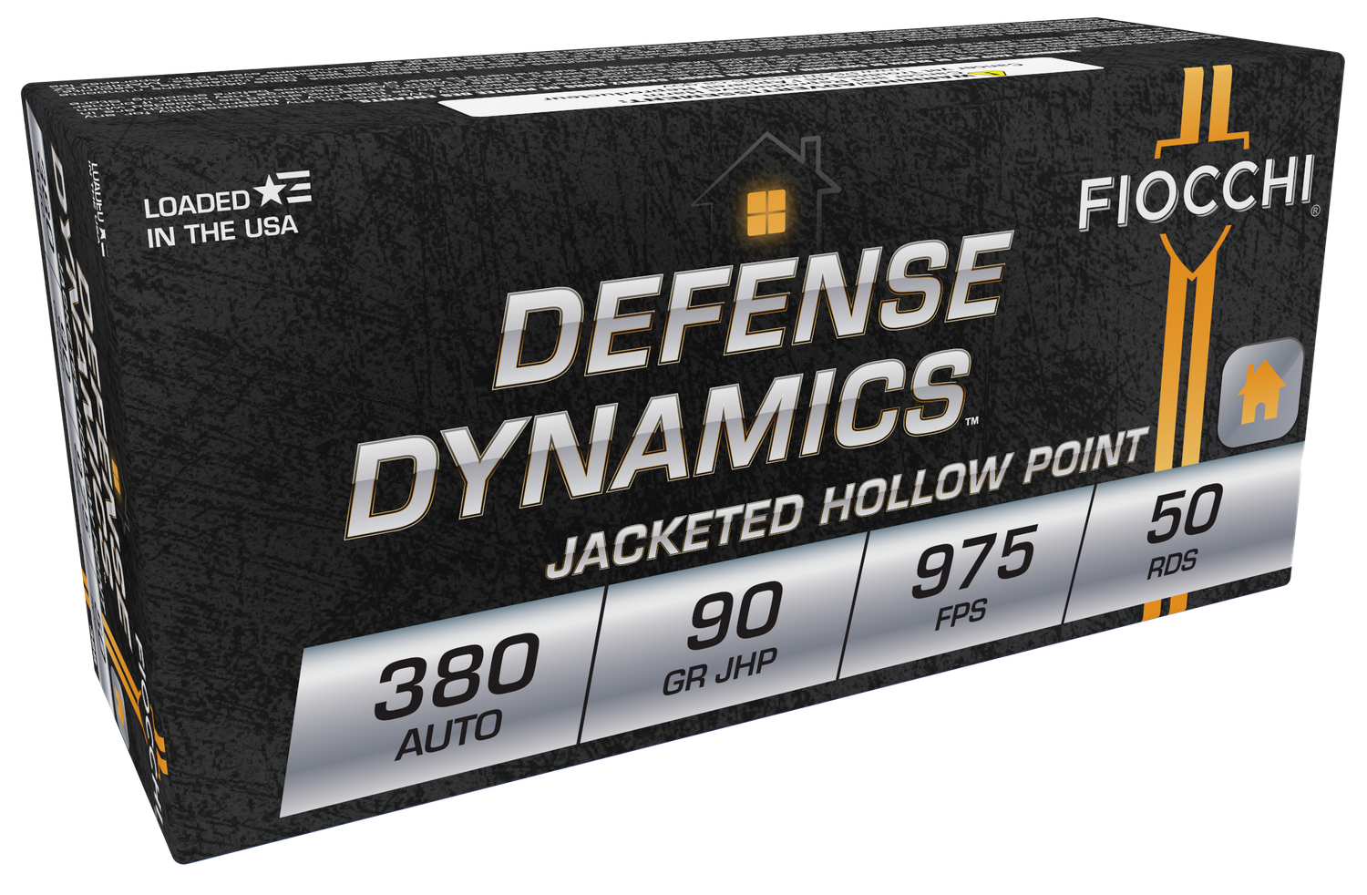 Fiocchi Shooting Dynamics Pistol Ammunition 380APHP, 380 ACP, Jacketed Hollow Point (JHP), 90 GR, 975 fps, 50 Rd/bx