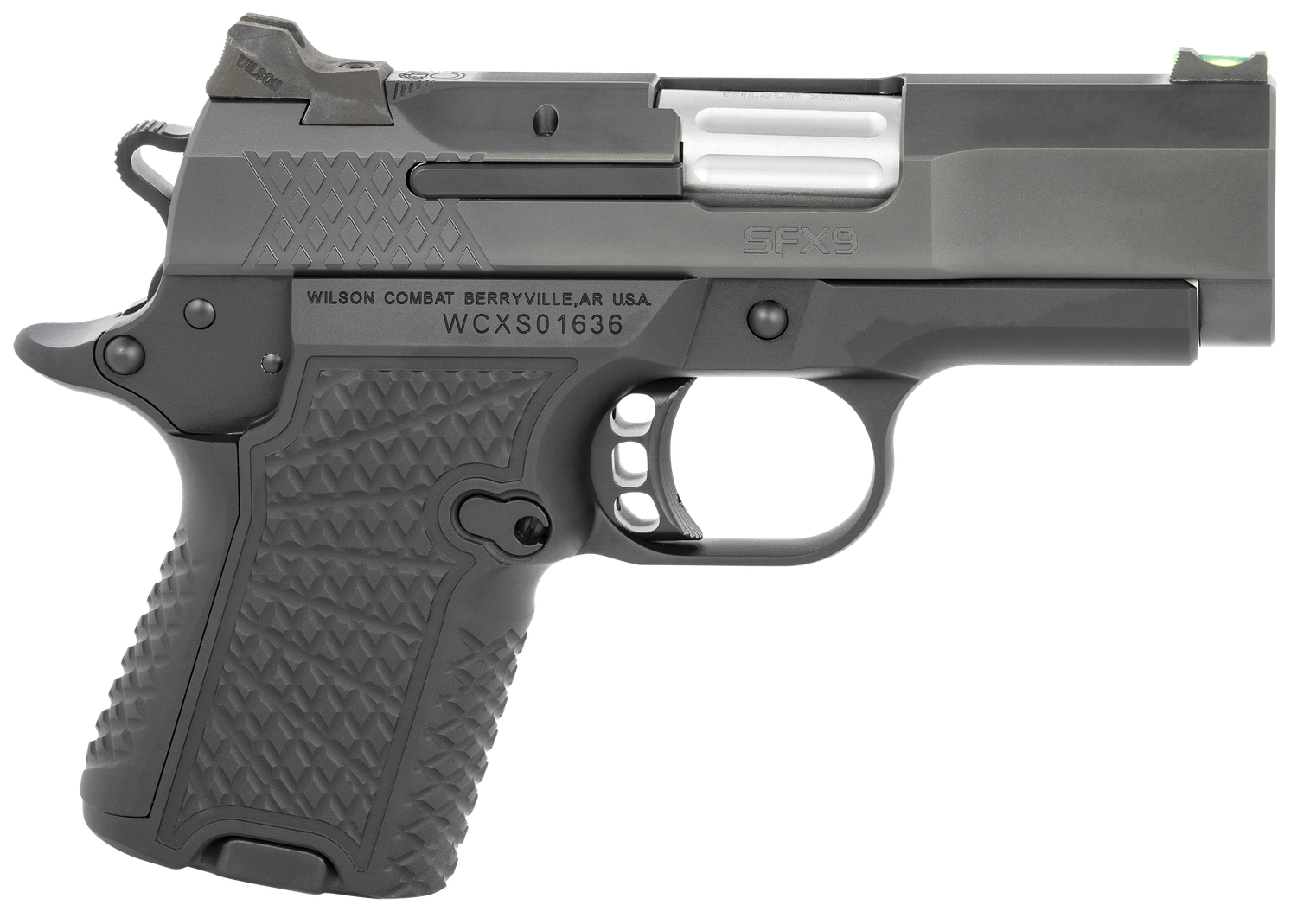 Wilson Combat SFX9 Sub-Compact Pistol SFX9SC3, 9mm, 3.25 in, G10 Composite Grip, Black Finish, 10 Rd