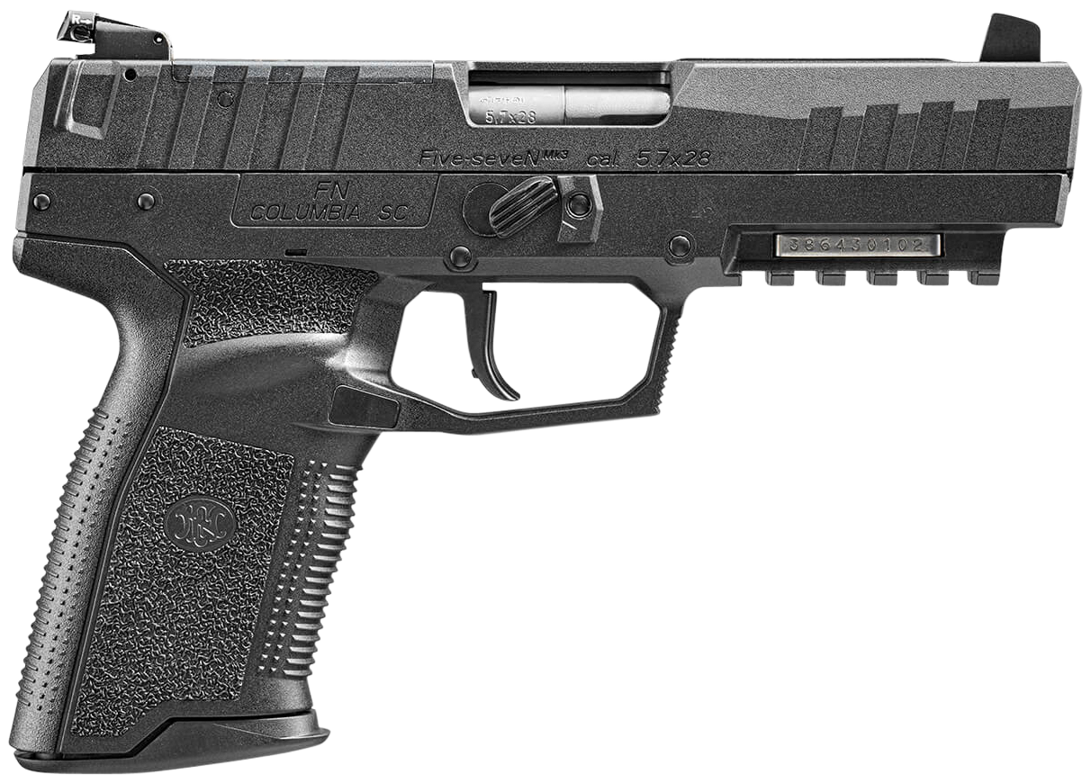 FN America Five-seveN Pistol 66-101274, 5.7mmX28mm, 4.8 in, Stippled Textured Grip, Black Finish, 20 Rd