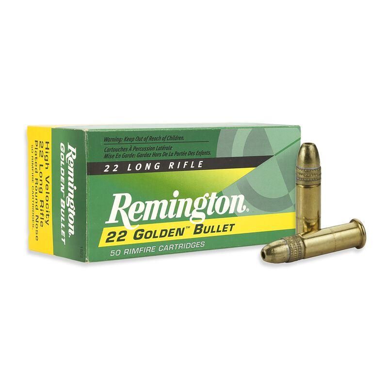 Remington Rimfire Ammunition 1522, 22 Long Rifle, Plated Lead Round Nose (RN), 40 GR, 1255 fps, 50 Rd/bx