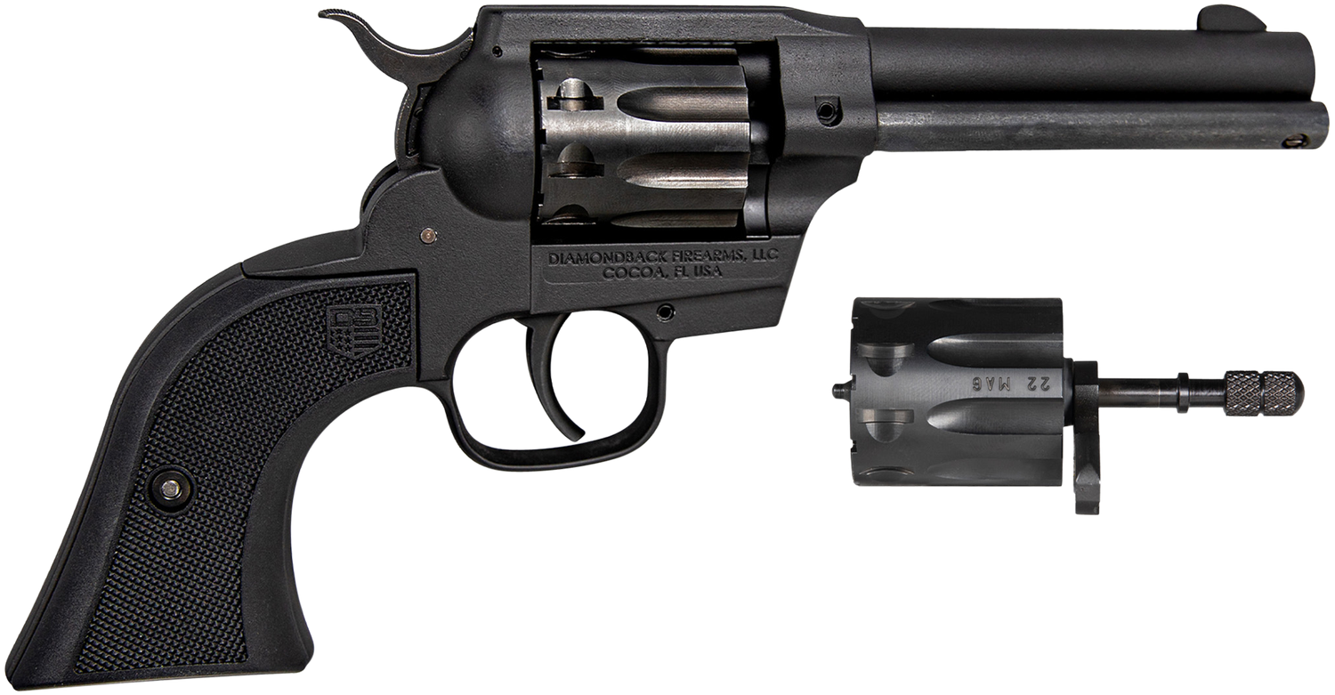 Diamondback Sidekick Revolver DB0500A001, 22 LR, 4.5", Black Polymer Grips, Black Cerakote Finish, 9 Rd