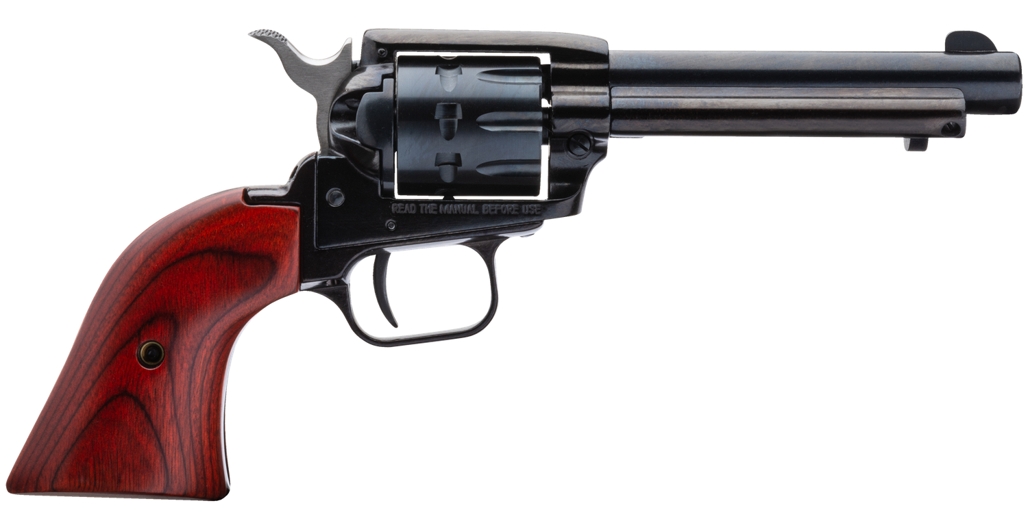 Heritage Rough Rider SA Army Revolver RR22999MB4, 22 Long Rifle/22 Magnum, 4 in, Cocobolo Wood Grip, Blue Finish, 9 Rd