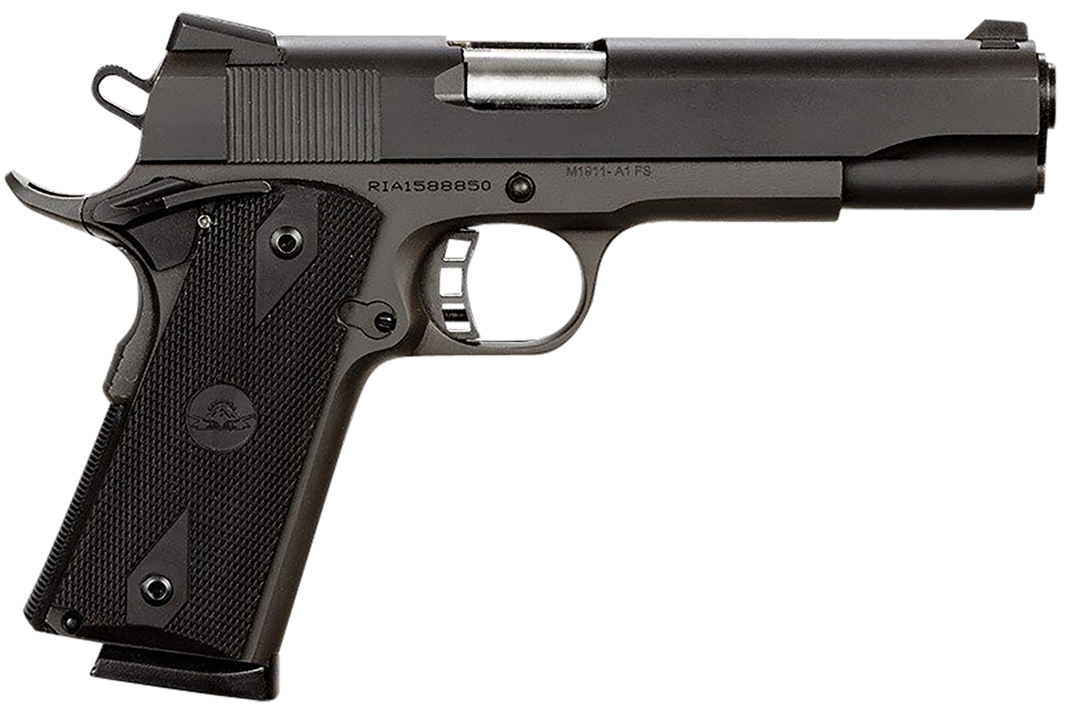 Rock Island Armory Tactical Full-Size 1911 Semi-Auto Pistol 51431, 45 ACP, 5 in, Wood Grips, Black Finish, 8 Rd