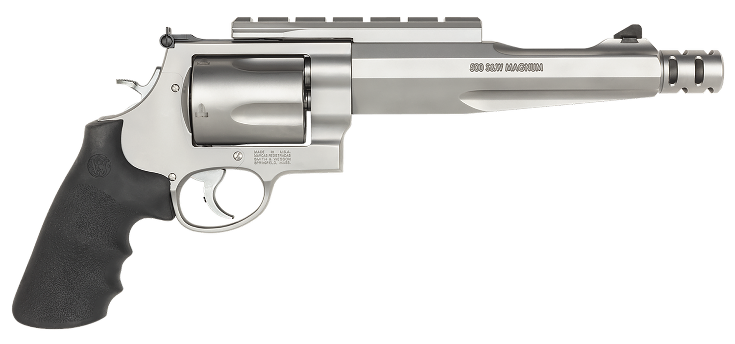 Smith & Wesson 500 Revolver 170299, 500 Smith & Wesson, 7 1/2", Synthetic Grip, Satin Stainless Finish, 5 Rd