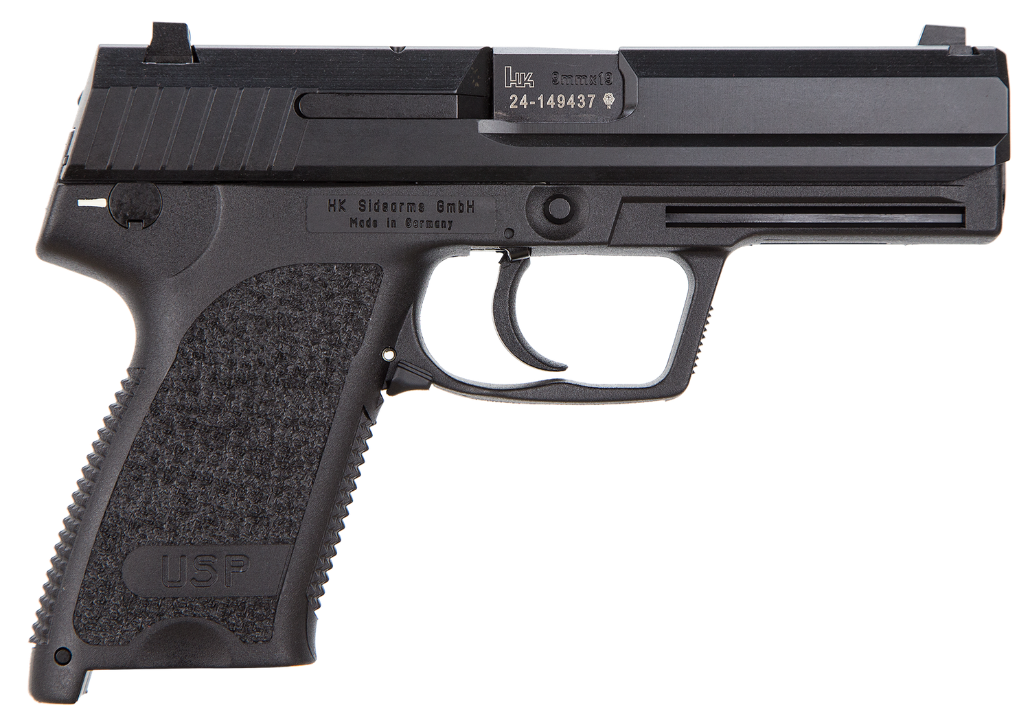 Heckler & Koch USP9 V1 DA/SA Pistol 81000307, 9mm Luger, 4.25", Black Grips, 15 Rds