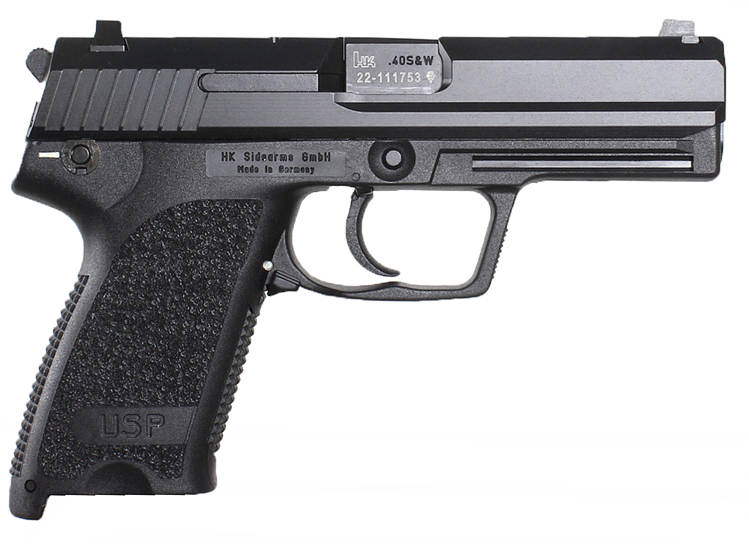 Heckler & Koch USP45 V1 Standard DA/SA Pistol w/Safety 81000322, 45 ACP, 4.41 in, Polymer Grip, Blue Finish, 12 Rd, w/3 Dot Sights