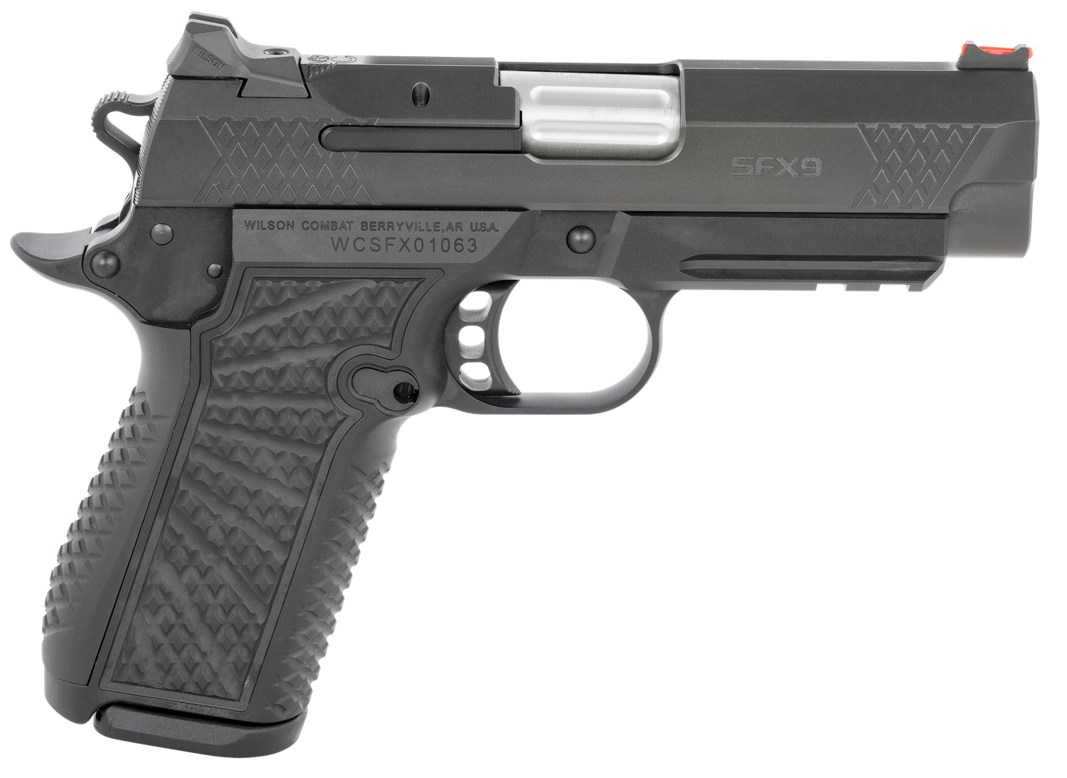 Wilson Combat SFX9 Light Rail Pistol SFX9CPR4, 9mm, 4 in, G10 Composite Grip, Black Finish, 15 Rd