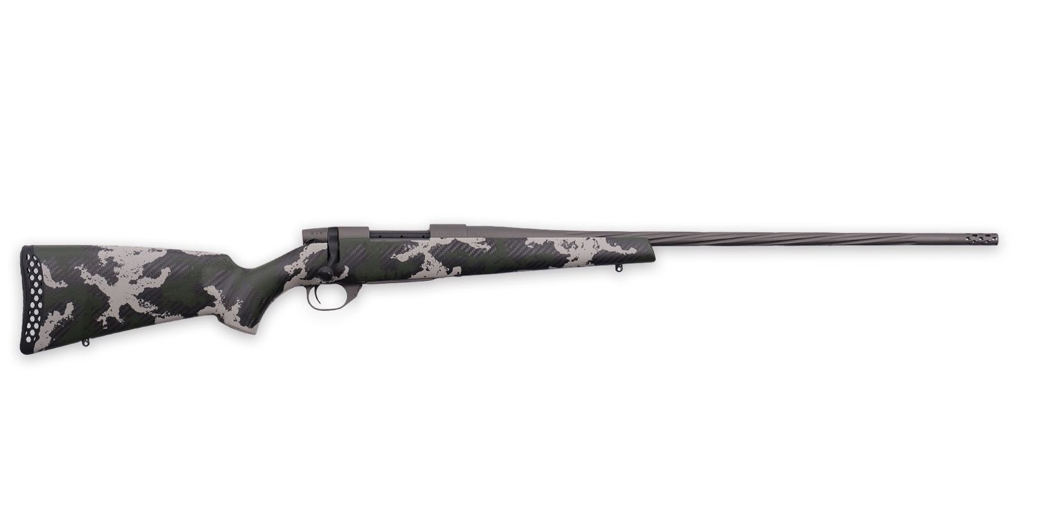 Weatherby Vanguard Talon Rifle VTE243NR4B, 243 Win, 22", Carbon Fiber Green & Gray Camo Stock, 5 Rds